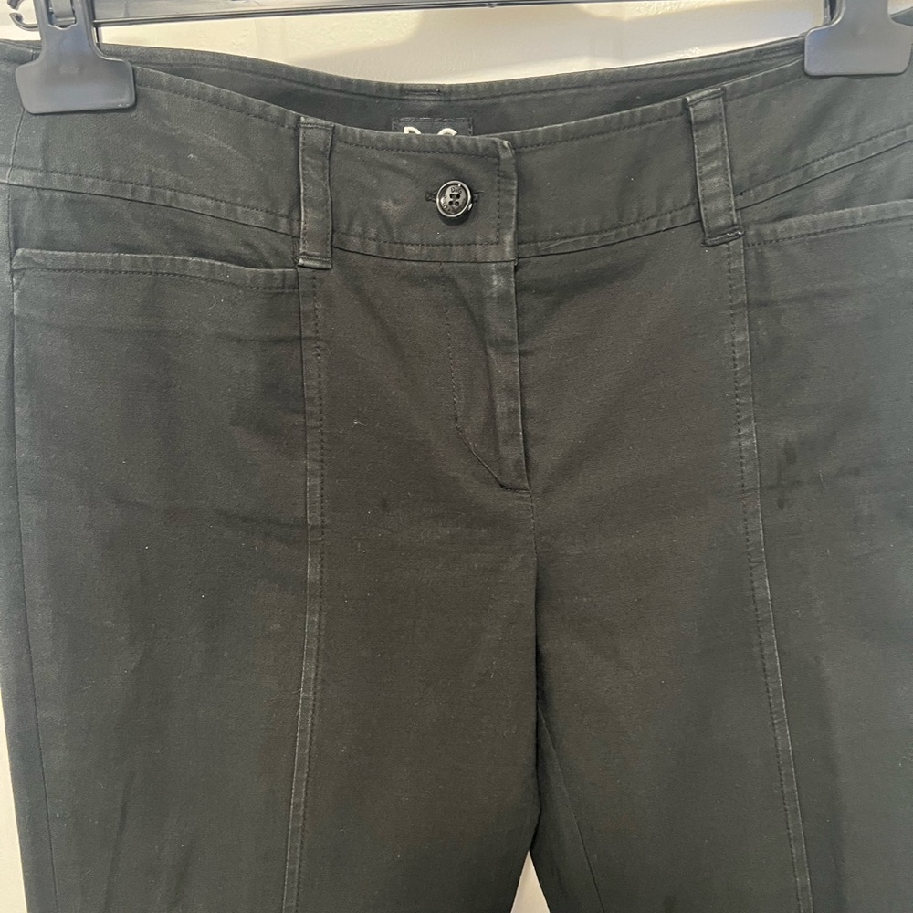 Dolce and Gabbana black cotton dress pants size 2 worn once excellent condition